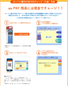 Au Pay ローソン銀行atm ローソンatmからaupayに2万円チャージで最大1000円もらえる スマパス会員は333円オフクーポン ずぼらなワーキングマザーのお得生活
