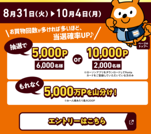 ローソン毎週水曜日は先着10万人にお試し引換券 からあげくん1ptなど 700円以上のお買物で合計1億pontaもらえるキャンペーン ずぼらなワーキングマザーのお得生活